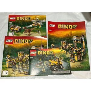 Lego Dino Manuals Only 5887 All 3 & 5884 No Bricks Very Good!